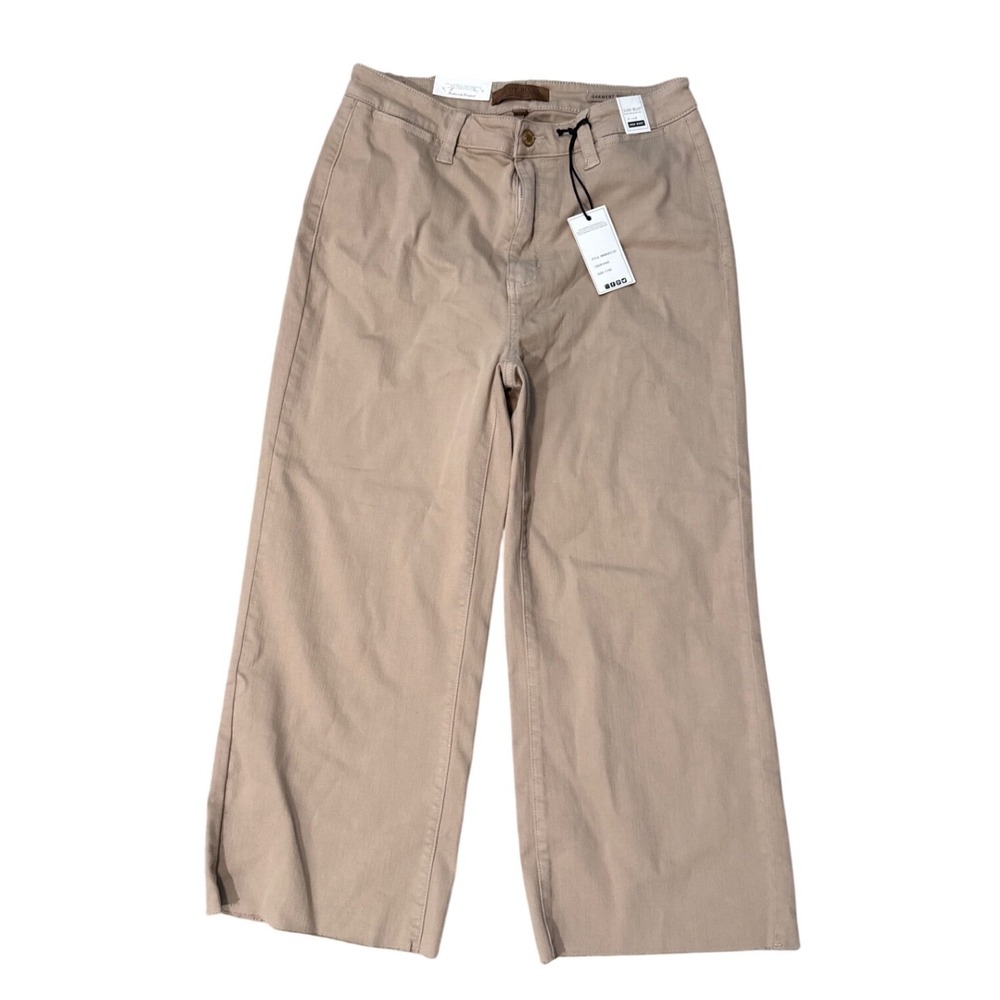 Judy Blue Khaki High Waist Wide Leg Garment Dyed Pants JB88638 C-CO Mens 11/30